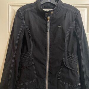 Vintage Alpha Industries Inc. Black Jacket Size Medium